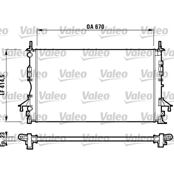 Слика на Воден радиатор (ладник) VALEO 732827 за Renault Laguna 2 Sport Tourer (KG0-1) 1.9 dCi (KG1V) - 130 коњи дизел