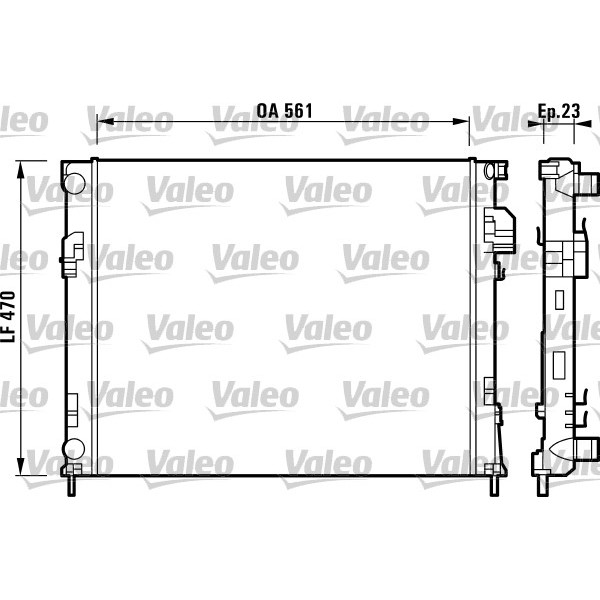 Слика на Воден радиатор (ладник) VALEO 732853 за Renault Trafic 2 Bus (JL) 1.9 dCI 80 (JL0B) - 82 коњи дизел