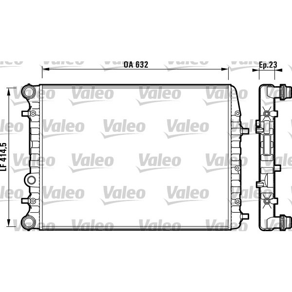 Слика на Воден радиатор (ладник) VALEO 732862 за VW Polo 4 (9n) 1.2 - 54 коњи бензин