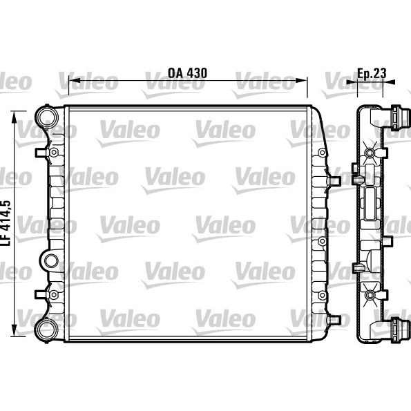 Слика на Воден радиатор (ладник) VALEO 732863 за VW Polo 4 (9n) 1.2 - 54 коњи бензин