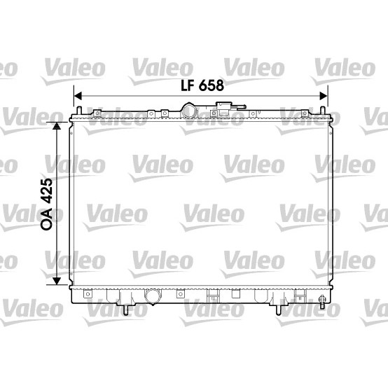 Слика на Воден радиатор (ладник) VALEO 734198 за Mitsubishi Montero (H6W,H7W) GDI (H67W, H77W) - 129 коњи бензин