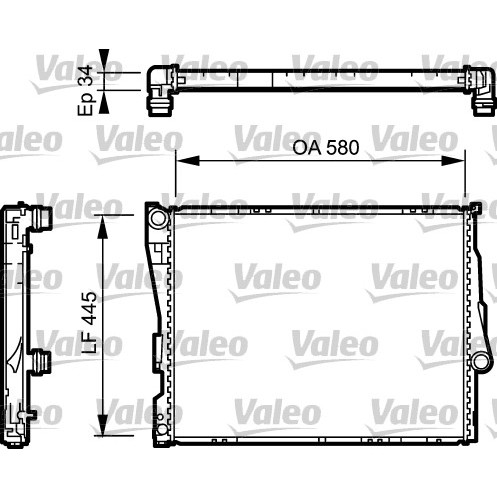 Слика на Воден радиатор (ладник) VALEO 734276 за BMW 3 Touring E46 328 i - 193 коњи бензин