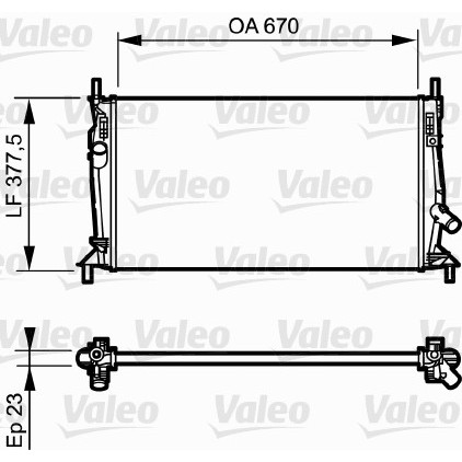 Слика на Воден радиатор (ладник) VALEO 734320