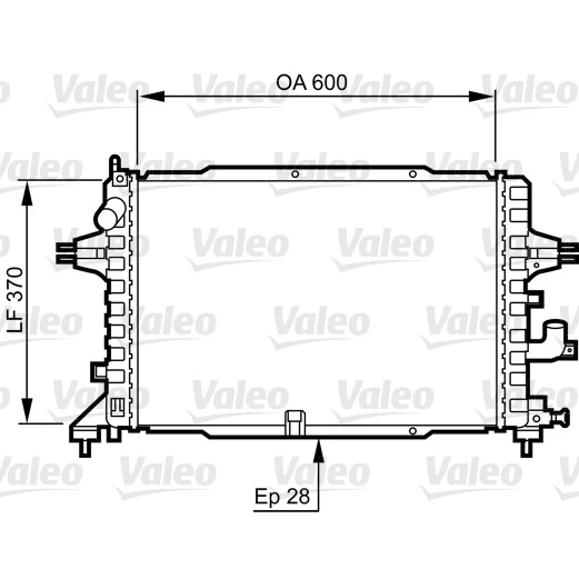 Слика на Воден радиатор (ладник) VALEO 734380 за Opel Astra H Estate 1.7 CDTI - 80 коњи дизел