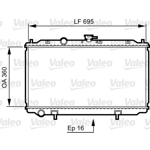 Слика на Воден радиатор (ладник) VALEO 734736 за Nissan Almera Hatchback (N16) 1.8 - 114 коњи бензин