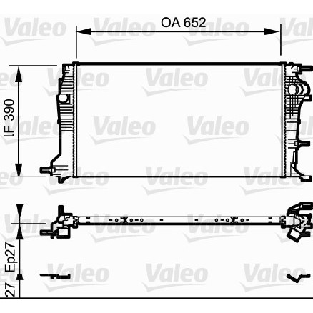 Слика на Воден радиатор (ладник) VALEO 735182 за Renault Megane 3 Grandtour 2.0 dCi (KZ0L) - 160 коњи дизел