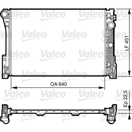 Слика на Воден радиатор (ладник) VALEO 735285 за Mercedes C-class Estate (s204) C 220 CDI (204.208) - 170 коњи дизел