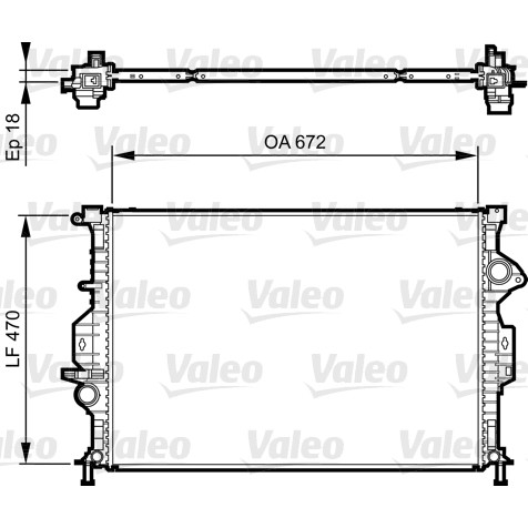 Слика на Воден радиатор (ладник) VALEO 735373 за Ford C-Max 2010 1.6 EcoBoost - 150 коњи бензин