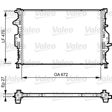 Слика на Воден радиатор (ладник) VALEO 735374 за Volvo V60 2.0 D4 - 190 коњи дизел