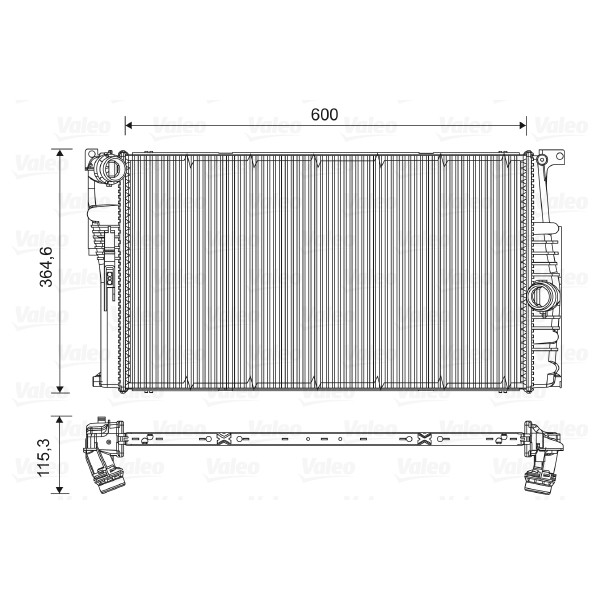 Слика на Воден радиатор (ладник) VALEO 735451 за BMW 1 F21 116 d - 116 коњи дизел