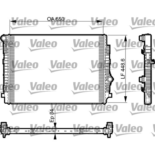 Слика на Воден радиатор (ладник) VALEO 735549 за VW Passat 8 (3G2) 2.0 TDI 4motion - 190 коњи дизел