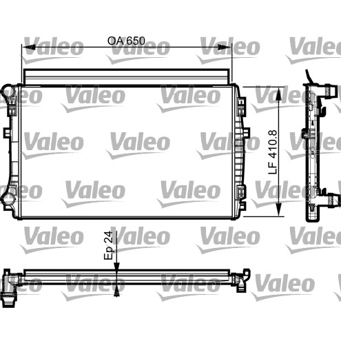 Слика на Воден радиатор (ладник) VALEO 735558 за Audi A3 Sportback (8VA) 1.6 TDI - 110 коњи дизел