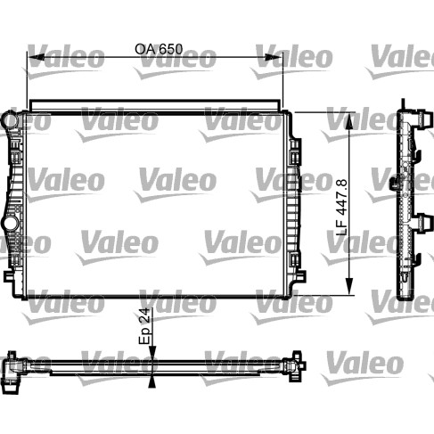 Слика на Воден радиатор (ладник) VALEO 735559 за Audi A3 Sedan (8VS) 2.0 TDI - 143 коњи дизел