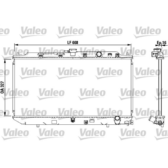 Слика на Воден радиатор (ладник) VALEO 819193 за Honda CRX 2 (ED,EE) 1.6 i 16V - 107 коњи бензин