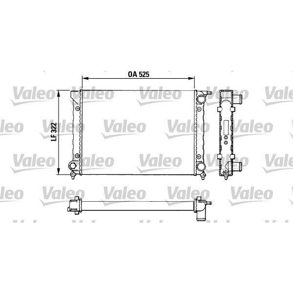 Слика на Воден радиатор (ладник) VALEO 883727 за Seat Toledo (1L) 1.6 i - 71 коњи бензин