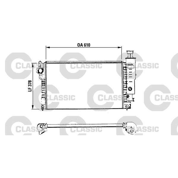 Слика на Воден радиатор (ладник) VALEO CLASSIC 230575