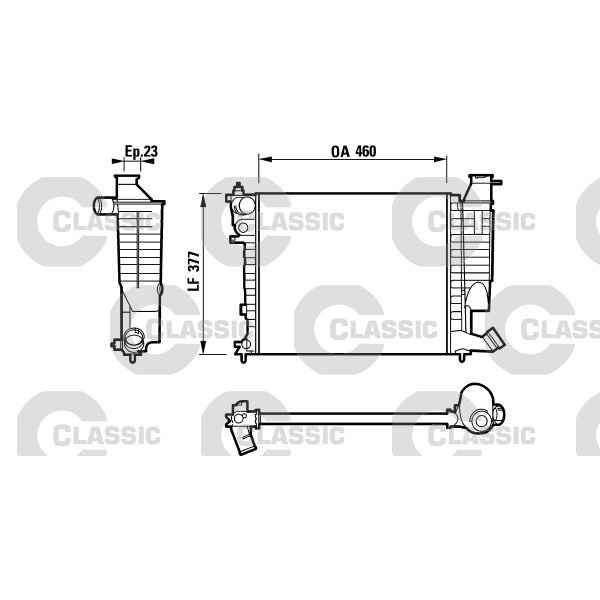 Слика на Воден радиатор (ладник) VALEO CLASSIC 232534