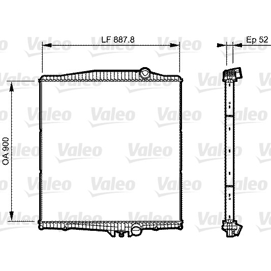 Слика на Воден радиатор (ладник) VALEO NEW ORIGINAL PART 733505 за камион Volvo FH 16 FH 16/550 - 211 коњи бензин/ електро