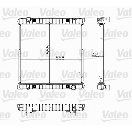 Слика на Воден радиатор (ладник) VALEO NEW ORIGINAL PART 734872 за камион Iveco Eurocargo 60 E 13 tector, 60 E 13 P tector - 130 коњи дизел