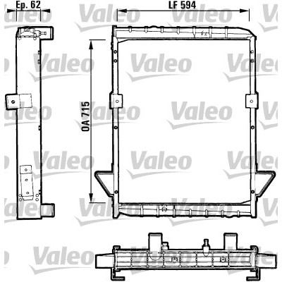 Слика на Воден радиатор (ладник) VALEO NEW ORIGINAL PART 811060 за камион Iveco M 175-24 T - 239 коњи дизел