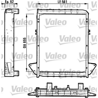 Слика на Воден радиатор (ладник) VALEO NEW ORIGINAL PART 811061 за камион Iveco M 135-17 - 169 коњи дизел