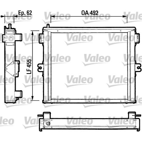 Слика на Воден радиатор (ладник) VALEO NEW ORIGINAL PART 811063 за камион Iveco Zeta 79-12 V - 116 коњи дизел