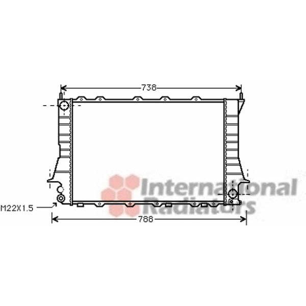 Слика на Воден радиатор (ладник) VAN WEZEL 03002083 за Audi 100 Sedan (4A, C4) 2.6 - 150 коњи бензин