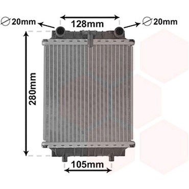 Слика на Воден радиатор (ладник) VAN WEZEL 03002415 за Audi TT (FV3) 2.0 TTS - 310 коњи бензин