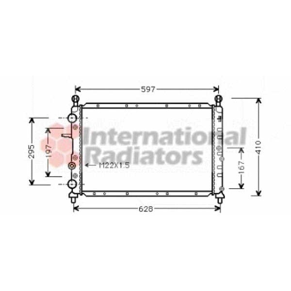 Слика на Воден радиатор (ладник) VAN WEZEL 17002066 за Lancia Delta 2 (836) 1.8 i.e. 16V GT (836AR) - 131 коњи бензин