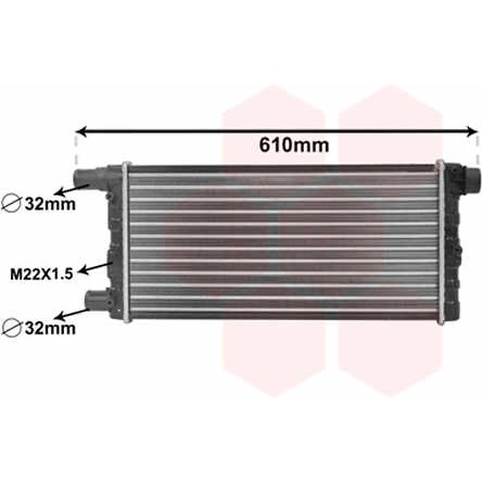 Слика на Воден радиатор (ладник) VAN WEZEL 17002115 за Fiat Cinquecento 170 0.9 i.e. S (170AF, 170CF) - 40 коњи бензин