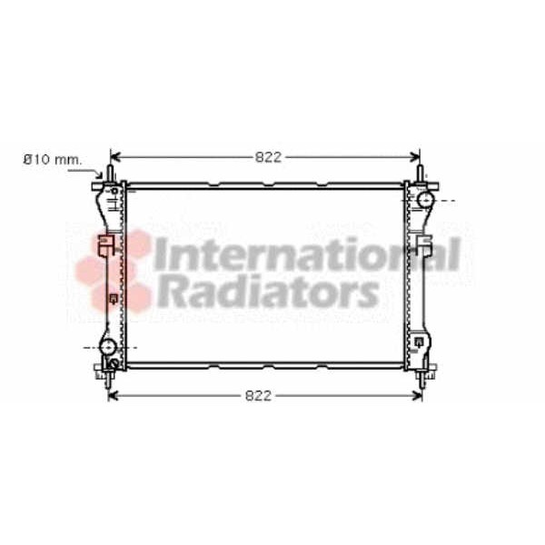 Слика на Воден радиатор (ладник) VAN WEZEL 18002318 за Ford Transit BOX (FA) 2.4 TDCi - 137 коњи дизел