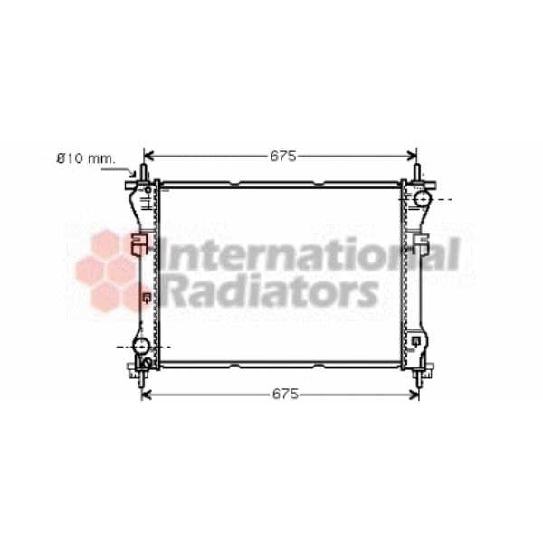 Слика на Воден радиатор (ладник) VAN WEZEL 18002319 за Ford Transit Platform (FM,FN) 2.4 TDE - 125 коњи дизел