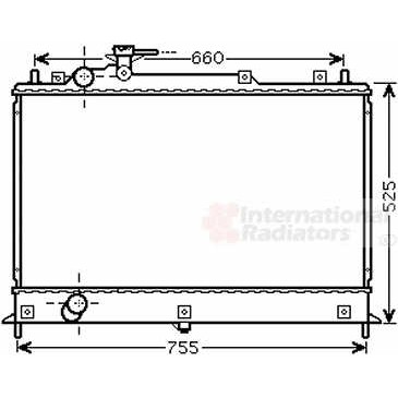 Слика на Воден радиатор (ладник) VAN WEZEL 27002255 за Mazda CX-7 (ER) 2.3 MZR DISI Turbo - 238 коњи бензин