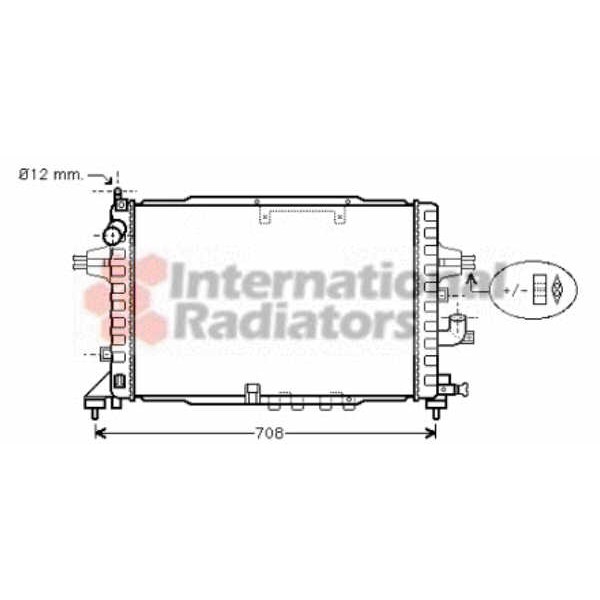 Слика на Воден радиатор (ладник) VAN WEZEL 37002365 за Opel Astra H Hatchback 1.7 CDTI - 100 коњи дизел