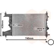 Слика 1 на Воден радиатор (ладник) VAN WEZEL 37002487