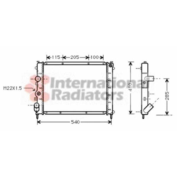 Слика на Воден радиатор (ладник) VAN WEZEL 43002231 за Renault Clio 2 1.4 (B/CB0C) - 75 коњи бензин