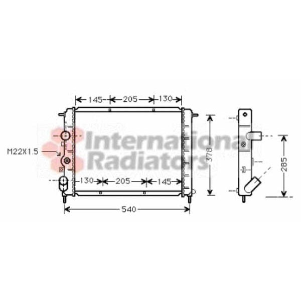 Слика на Воден радиатор (ладник) VAN WEZEL 43002258 за Renault Clio 2 Box 1.9 D (SB0E) - 64 коњи дизел