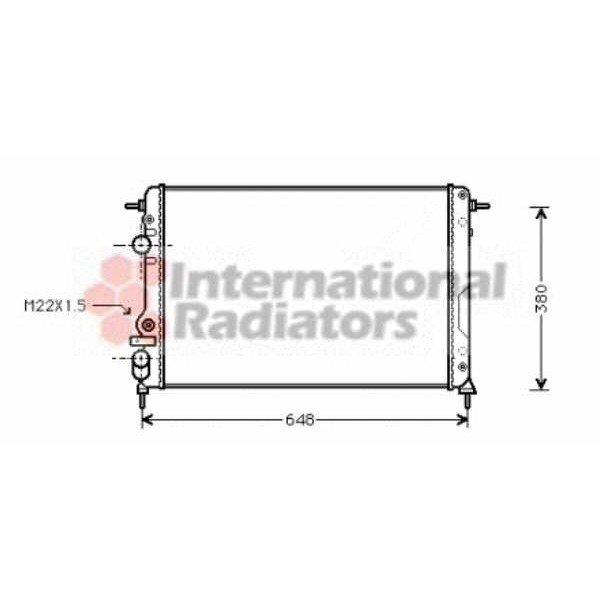 Слика на Воден радиатор (ладник) VAN WEZEL 43002266 за Renault Megane 1 Coach (DA0-1) 2.0 16V IDE (DA03, DA0P, DA14) - 140 коњи бензин