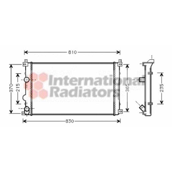 Слика на Воден радиатор (ладник) VAN WEZEL 43002322 за Opel Movano Platform (U9,E9) 2.5 DTI - 115 коњи дизел