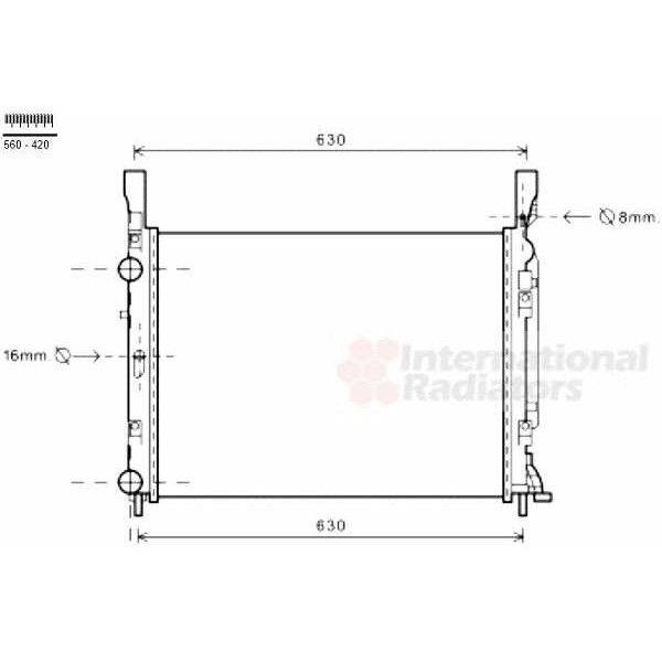 Слика на Воден радиатор (ладник) VAN WEZEL 43002469 за Renault Kangoo Express (FW0-1) 1.6 - 87 коњи бензин