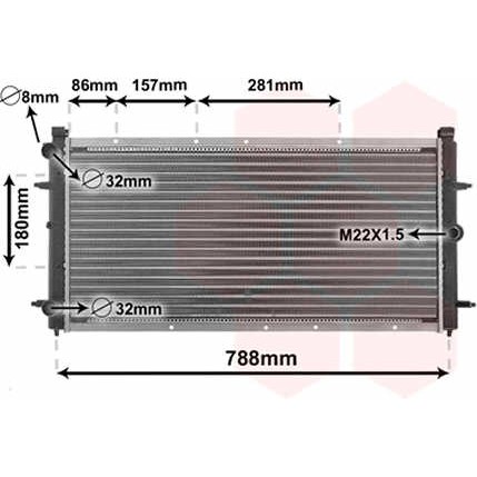 Слика на Воден радиатор (ладник) VAN WEZEL 58002114