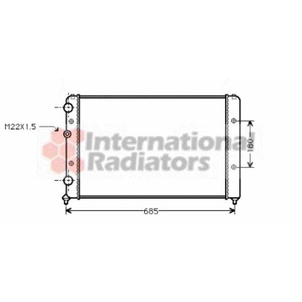 Слика на Воден радиатор (ладник) VAN WEZEL 58002115 за VW Caddy 2 Box (9K9A) 1.9 SDI - 64 коњи дизел