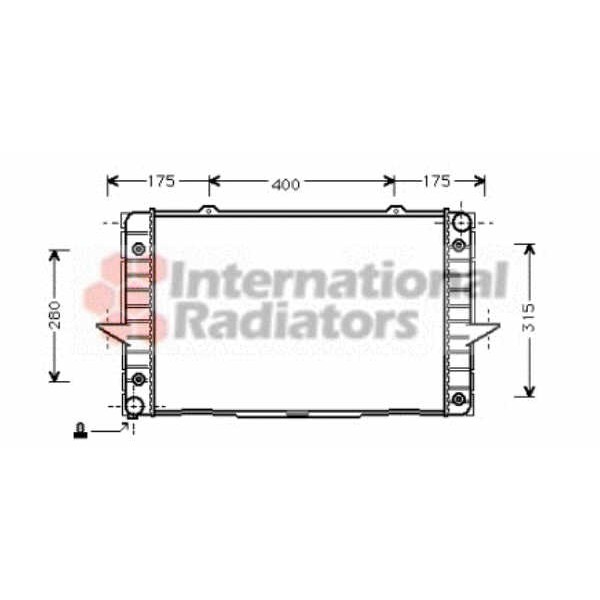 Слика на Воден радиатор (ладник) VAN WEZEL 59002093 за Volvo S70 Saloon (P80) 2.3 T-5 - 239 коњи бензин