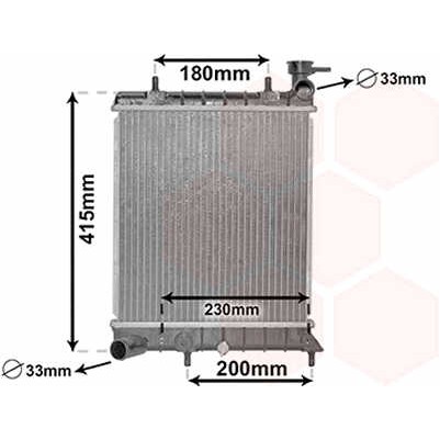 Слика на Воден радиатор (ладник) VAN WEZEL 82002085 за Hyundai Excel 2 (LC) 1.6 - 105 коњи бензин