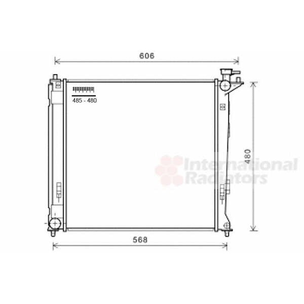 Слика на Воден радиатор (ладник) VAN WEZEL 82002284 за Hyundai ix35 (LM) 2.0 CRDi 4WD - 184 коњи дизел