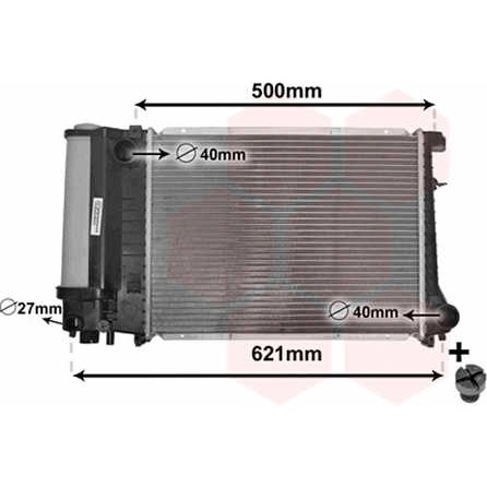 Слика на Воден радиатор (ладник) VAN WEZEL IR PLUS 06002135