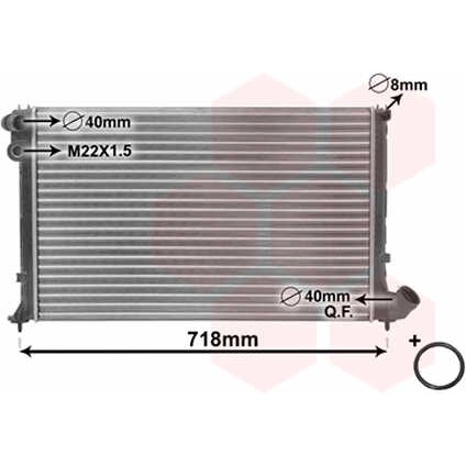 Слика на Воден радиатор (ладник) VAN WEZEL IR PLUS 09002105