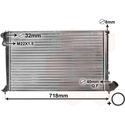 Слика на Воден радиатор (ладник) VAN WEZEL IR PLUS 09002106