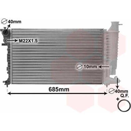 Слика на Воден радиатор (ладник) VAN WEZEL IR PLUS 09002108