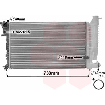 Слика на Воден радиатор (ладник) VAN WEZEL IR PLUS 09002110